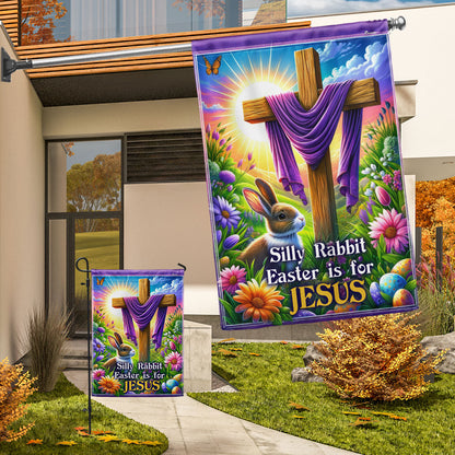 FLAGWIX Easter Bunny Jesus Christian Cross Silly Rabbit Easter Is For Jesus Flag