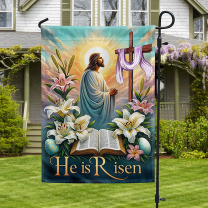 FLAGWIX  Christian Cross Jesus Easter Day He Is Risen Flag