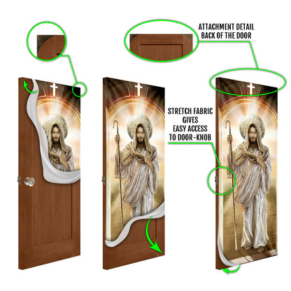 Jesus Light Shines Through Door - Door Cover