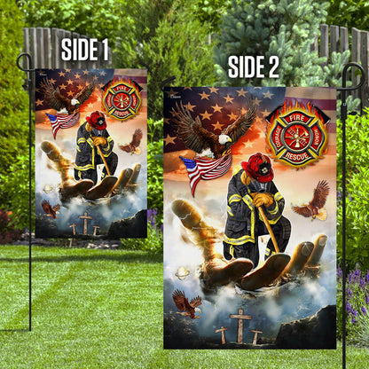 Firefighter Jesus Eagle Flag
