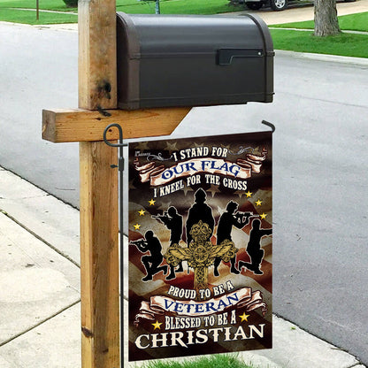 Proud To Be A Veteran Blessed To Be A Christian Veterans Day Flag