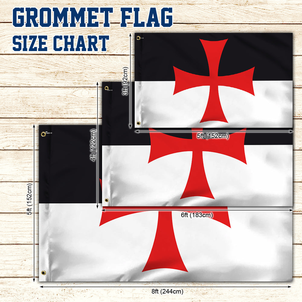 Christian Crusader Flag Knights Templar Grommet Flag