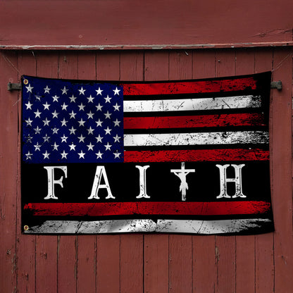 Faith In God Jesus Grommet Flag QNN43GFV1