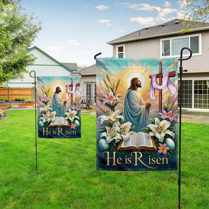 FLAGWIX  Christian Cross Jesus Easter Day He Is Risen Flag
