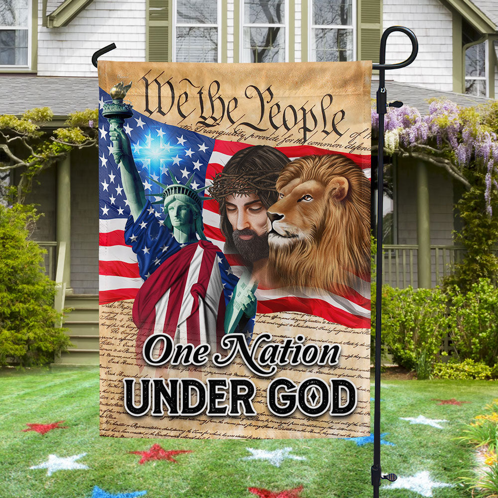 Lion Of Judah Jesus God Patriot One Nation Under God Flag
