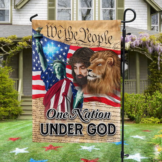 Lion Of Judah Jesus God Patriot One Nation Under God Flag