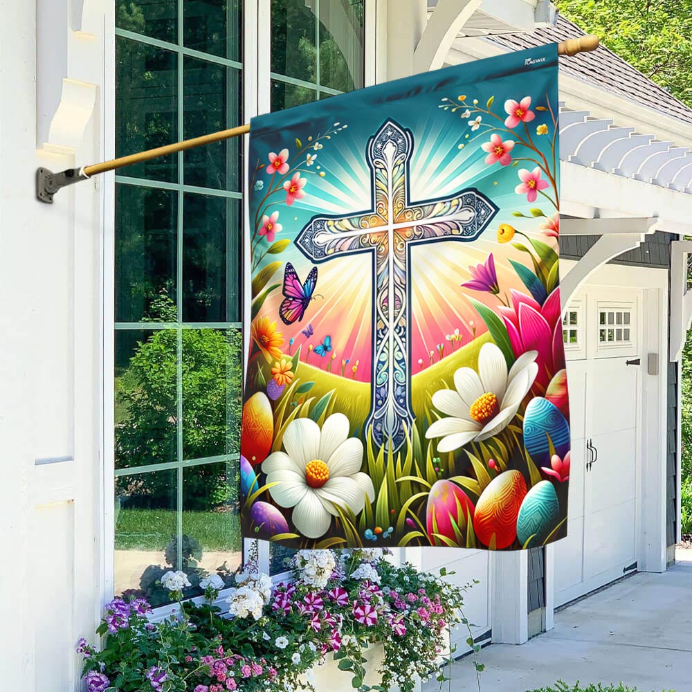 FLAGWIX  Easter Christian Cross Resurrection of Jesus Flag