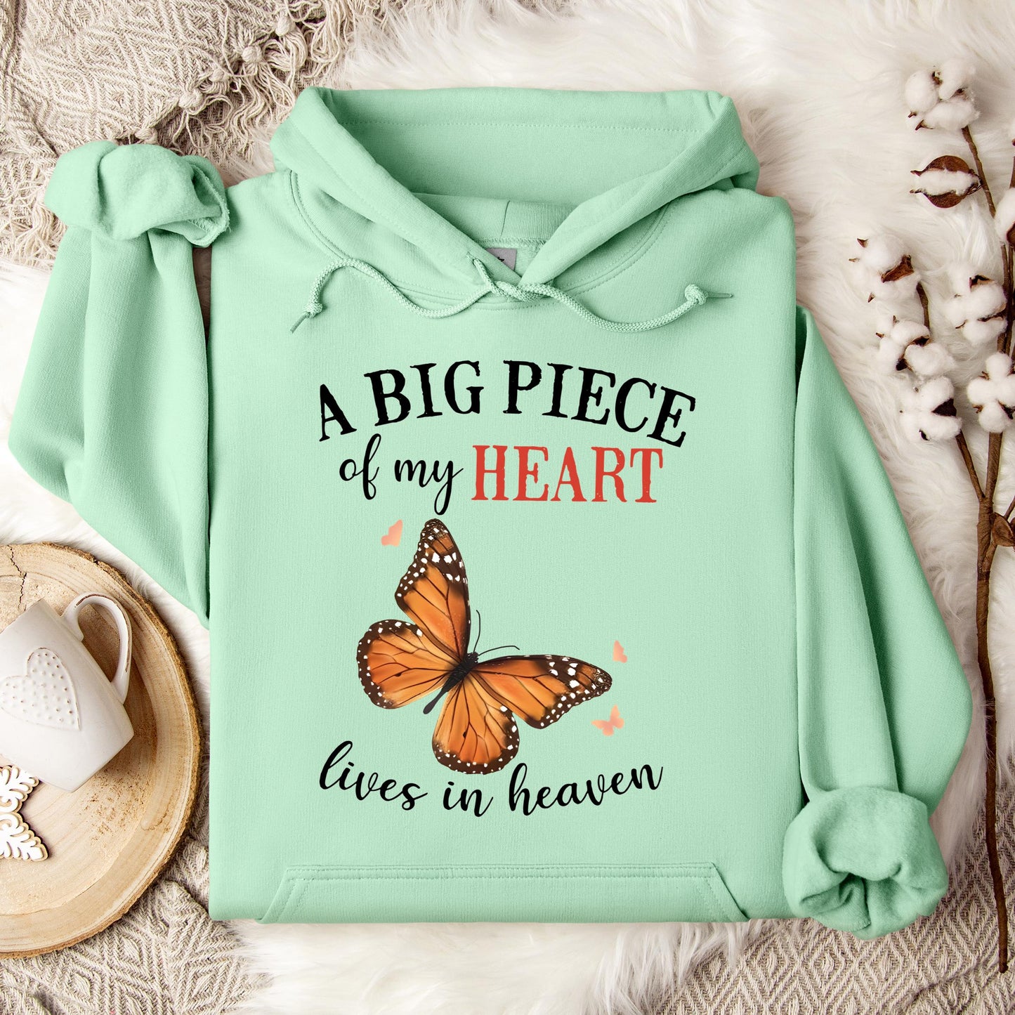A Big Piece Of My Heart Lives In Heaven 01 Hoodie
