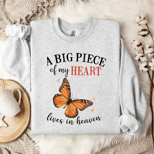 A Big Piece Of My Heart Lives In Heaven 01 Sweatshirt