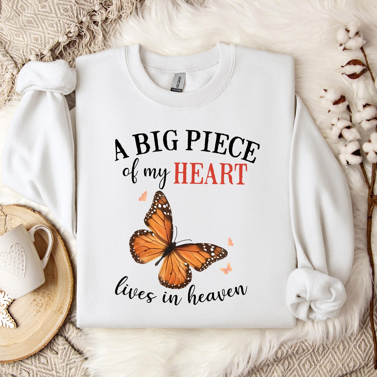 A Big Piece Of My Heart Lives In Heaven 01 Sweatshirt