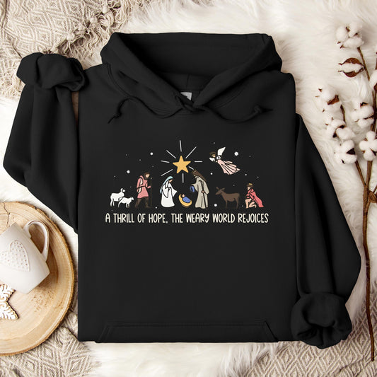 A Thrill Of Hope The Weary World Rejoices 01 Hoodie