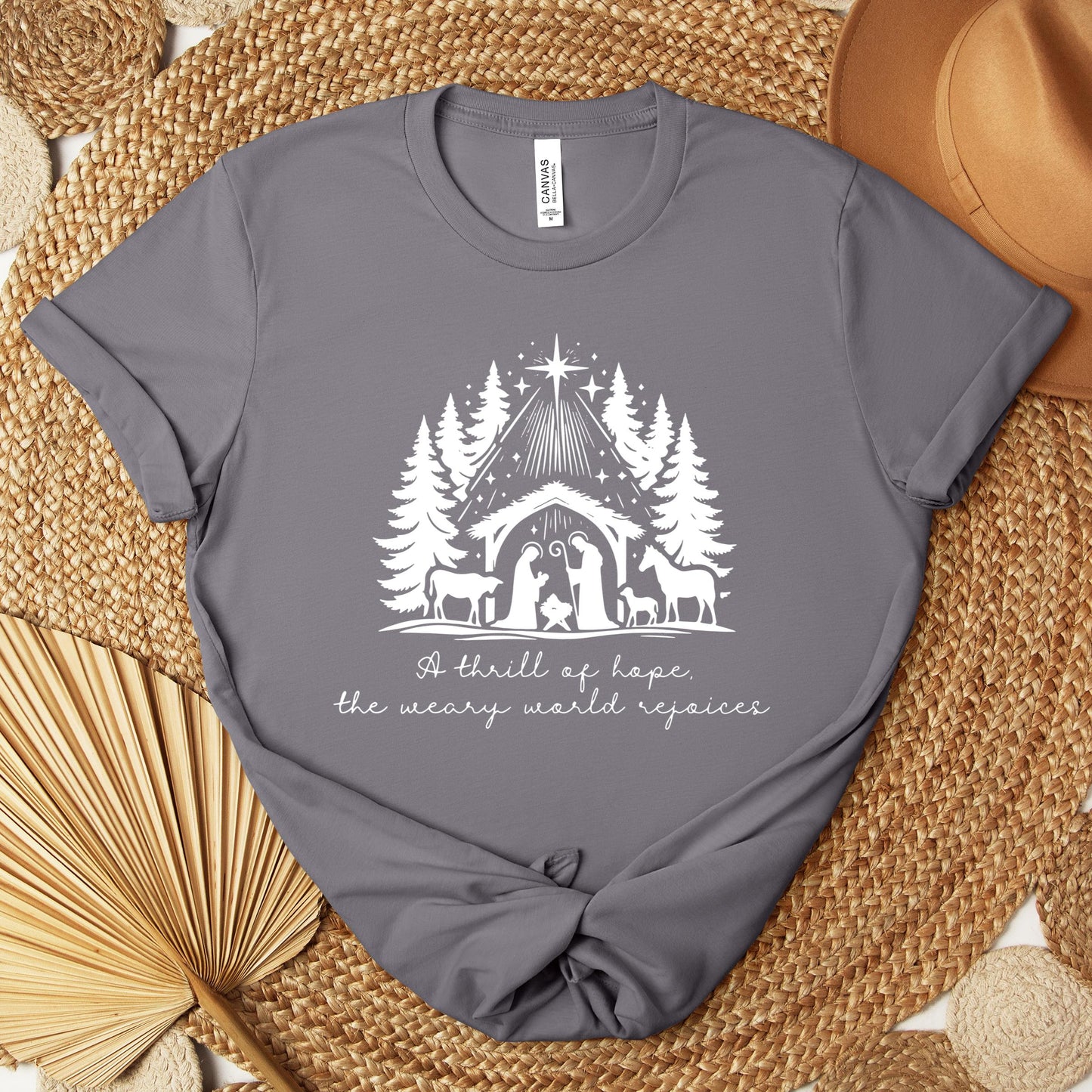 A Thrill Of Hope The Weary World Rejoices Premium T-shirt