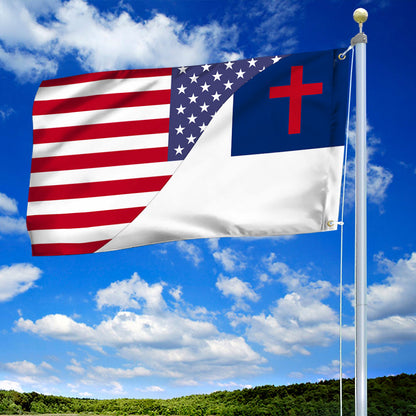 Christian Flag American Christian Grommet Flag