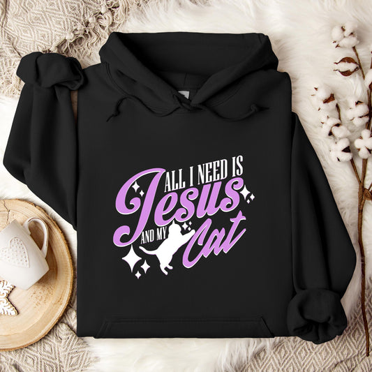 All I Need Is Jesus And My Cat Hoodie