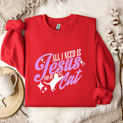 All I Need Is Jesus And My Cat Sweatshirt