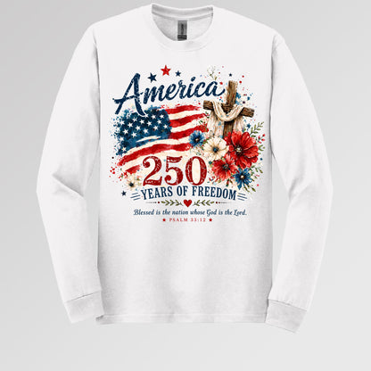 America 250 Years Of Freedom Blessed Is The Nation Whose God Is The Lord Psalm 33.12 01