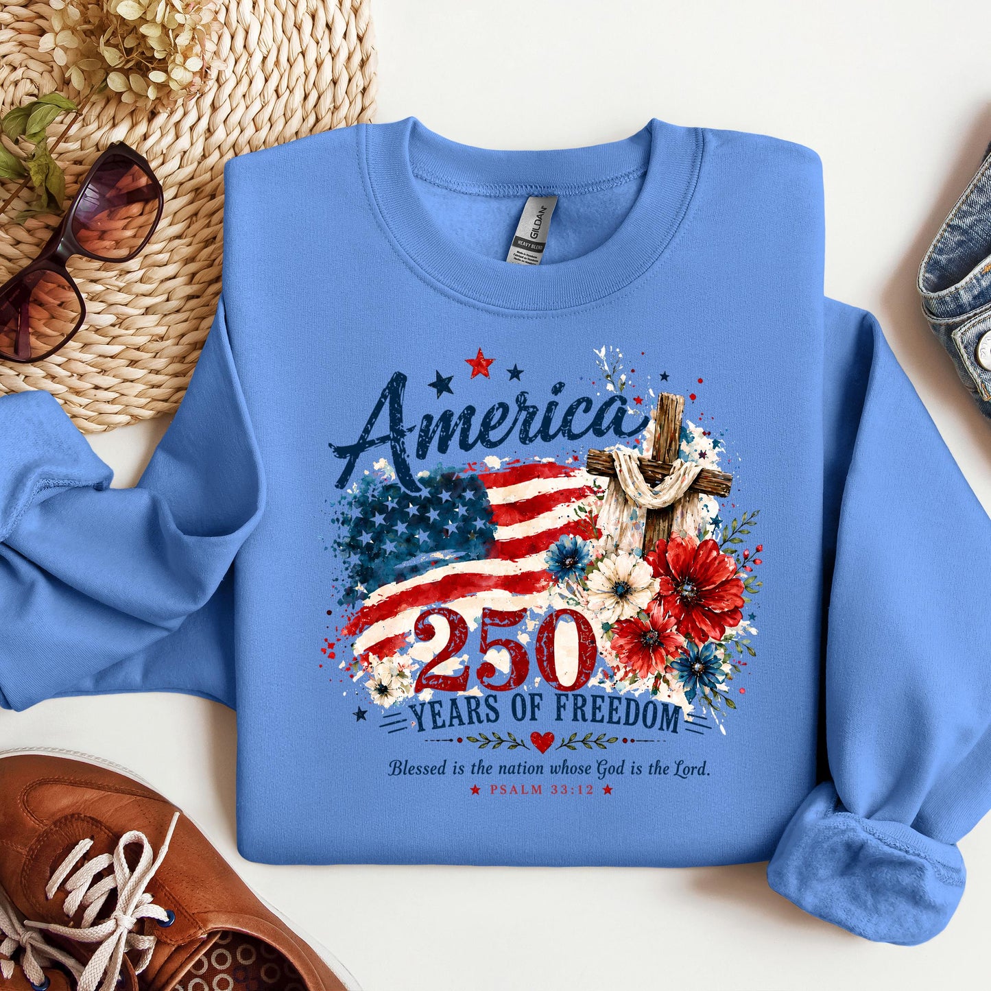 America 250 Years Of Freedom Blessed Is The Nation Whose God Is The Lord Psalm 33.12 01