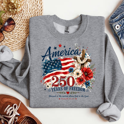 America 250 Years Of Freedom Blessed Is The Nation Whose God Is The Lord Psalm 33.12 01