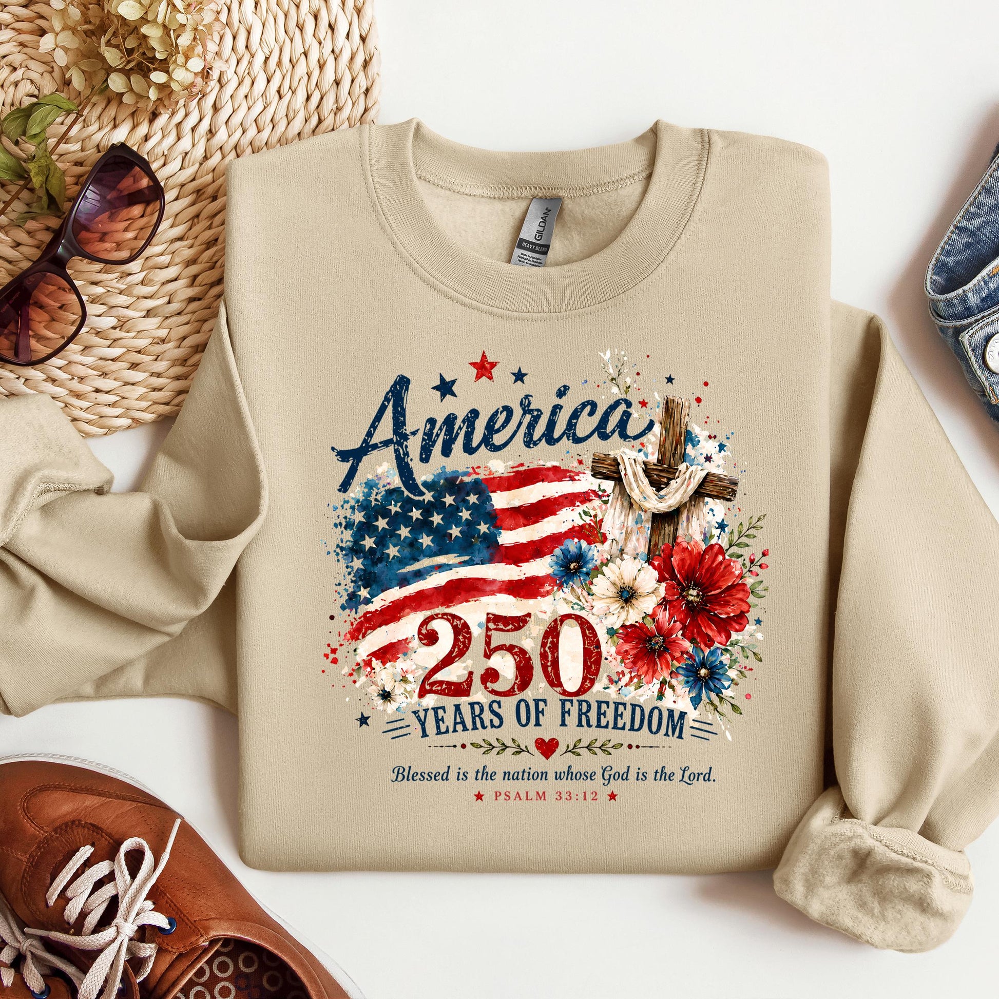 America 250 Years Of Freedom Blessed Is The Nation Whose God Is The Lord Psalm 33.12 01