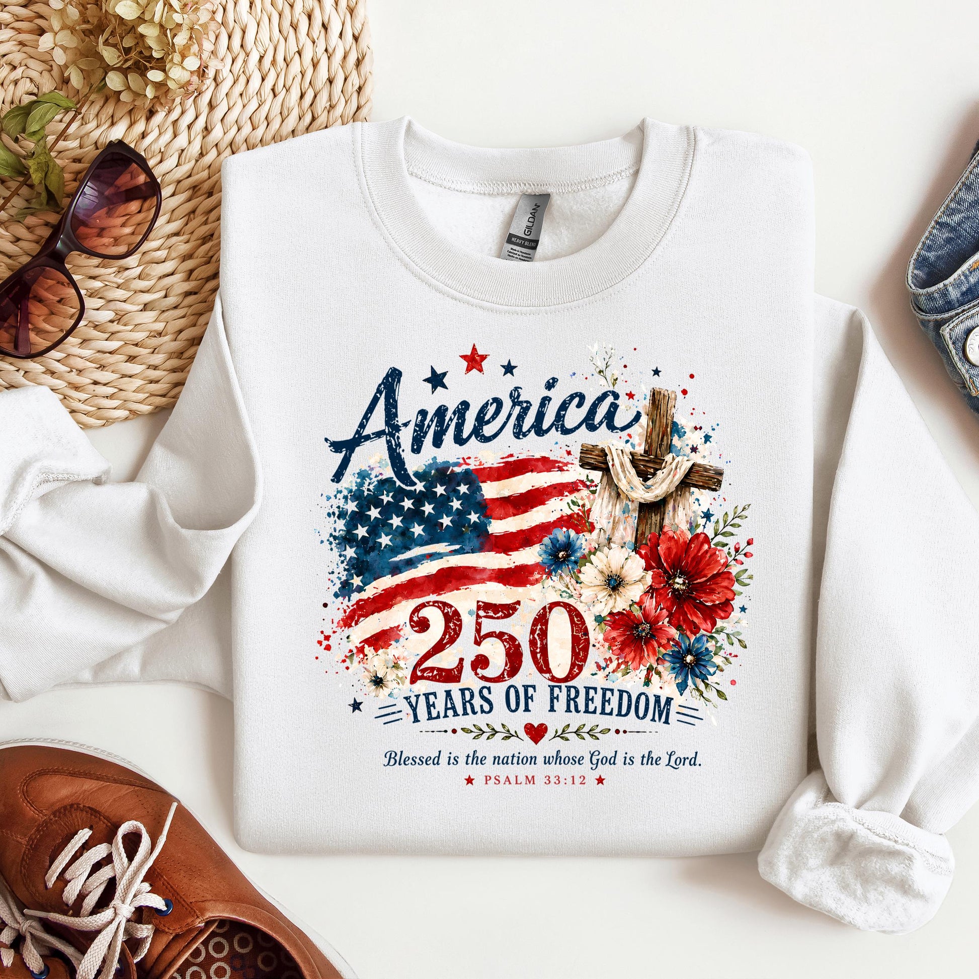 America 250 Years Of Freedom Blessed Is The Nation Whose God Is The Lord Psalm 33.12 01