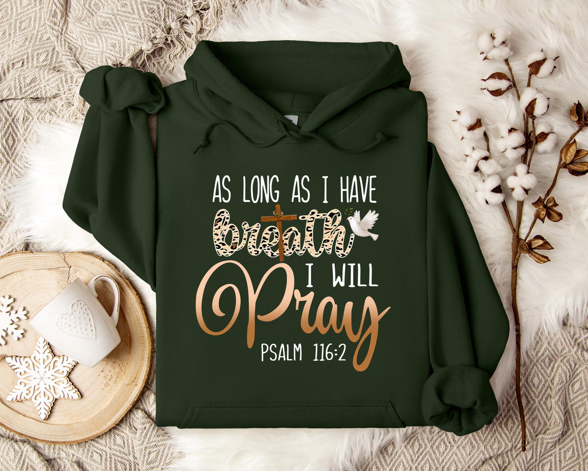 As Long As I  Have Breathe I Will Pray Hoodie