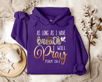 As Long As I  Have Breathe I Will Pray Hoodie