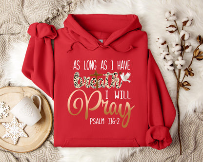 As Long As I  Have Breathe I Will Pray Hoodie