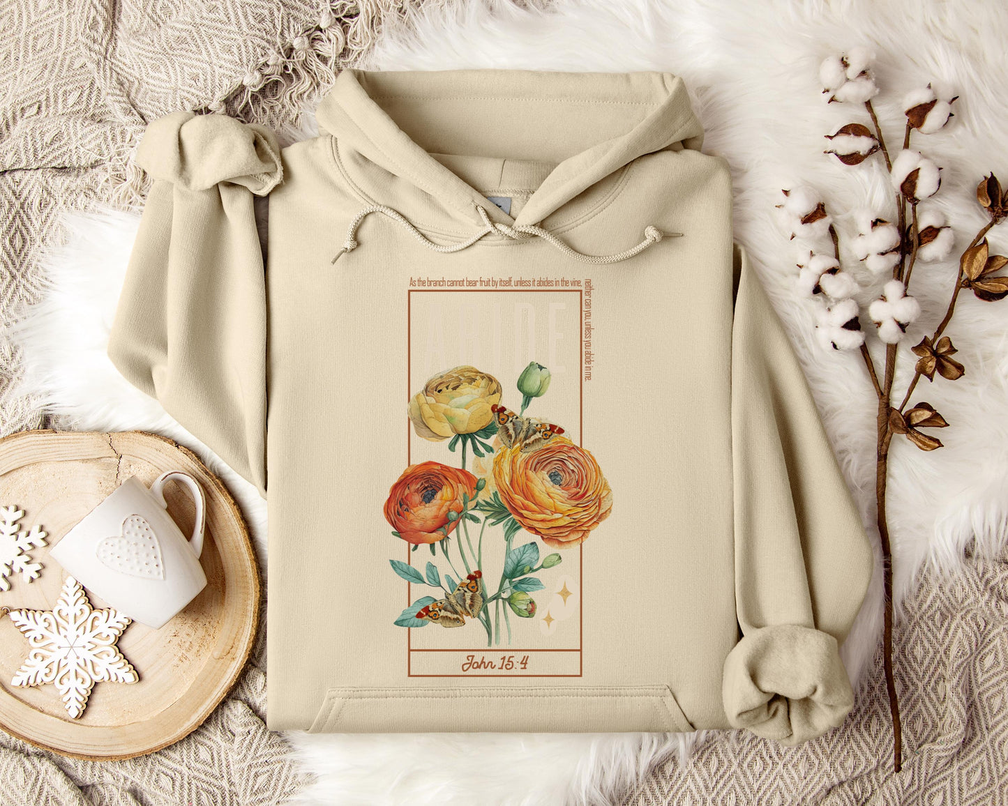 As The Branch Cannot Bear Fruit By Itself Unless It Abides In The Vine Hoodie