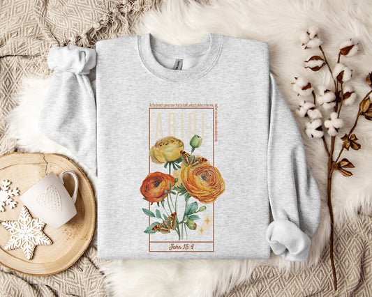 As The Branch Cannot Bear Fruit By Itself Unless It Abides In The Vine Sweatshirt