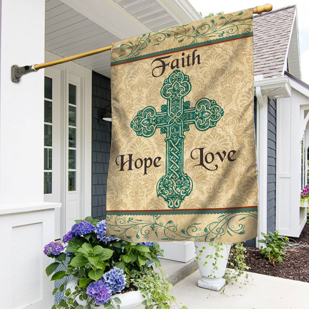 Jesus Flag Faith Hope Love Cross Flag