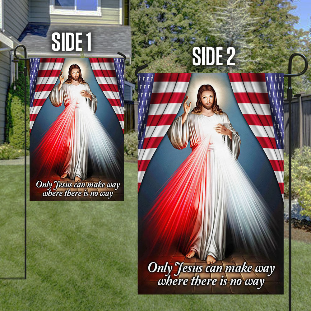 Divine Mercy Flag Only Jesus Can Make Way Where There Is No Way