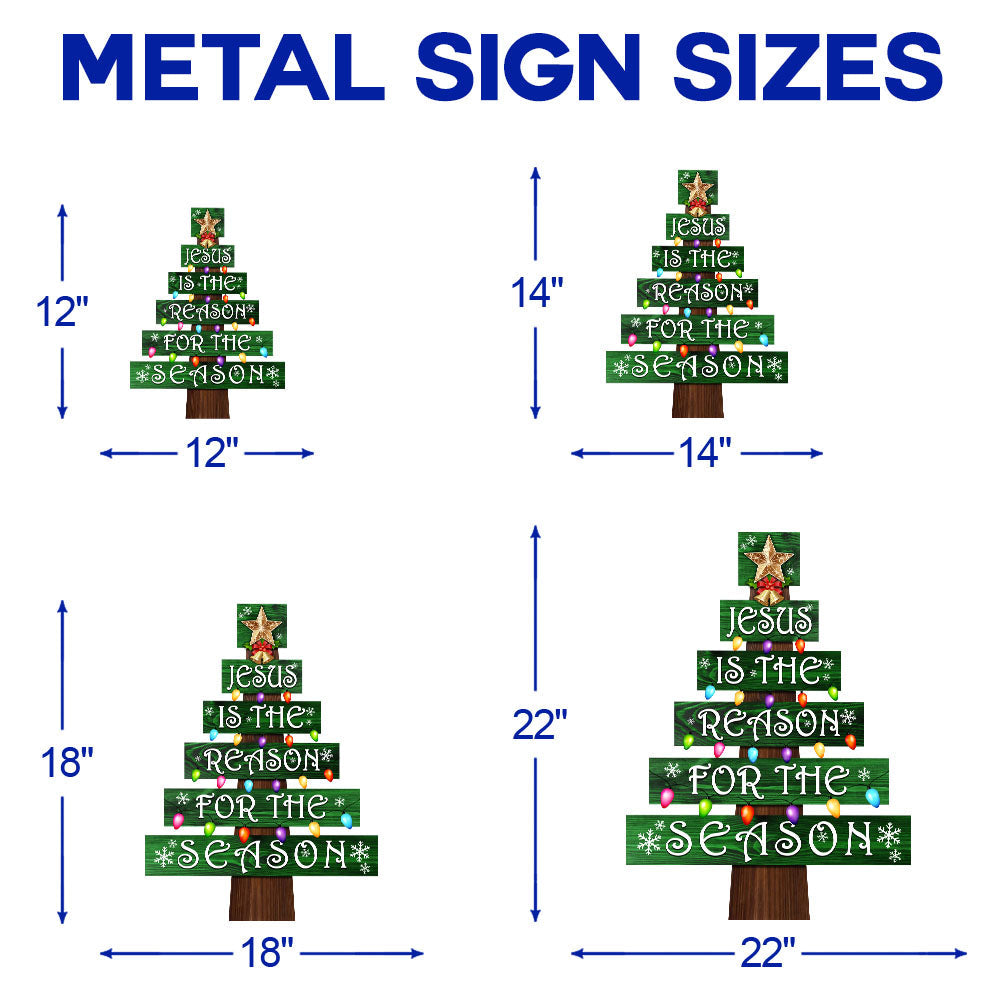 Christmas Metal Sign Jesus Is The Reason For The Season