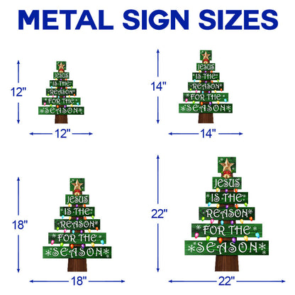 Christmas Metal Sign Jesus Is The Reason For The Season