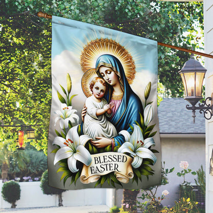 FLAGWIX  Mary Mother and Jesus Christ Blessed Easter Flag