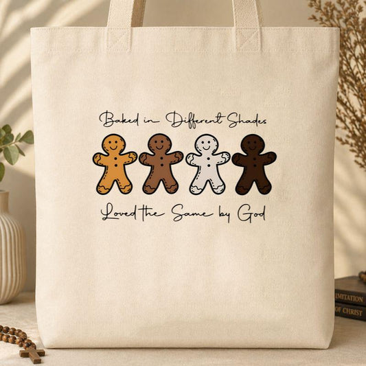 Baked In Different Shades Loved The Same By God Tote Bag