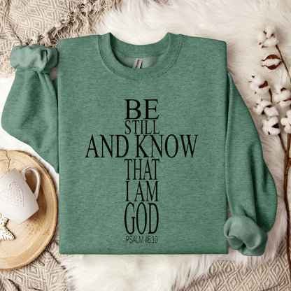 Be Still And Know That I Am God Psalm 46.10 01 Sweatshirt