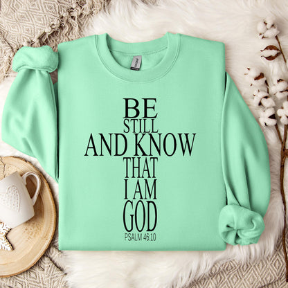 Be Still And Know That I Am God Psalm 46.10 01 Sweatshirt
