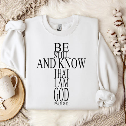 Be Still And Know That I Am God Psalm 46.10 01 Sweatshirt