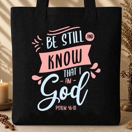 Be Still And Know That I Am God Psalm 46.10 Tote Bag