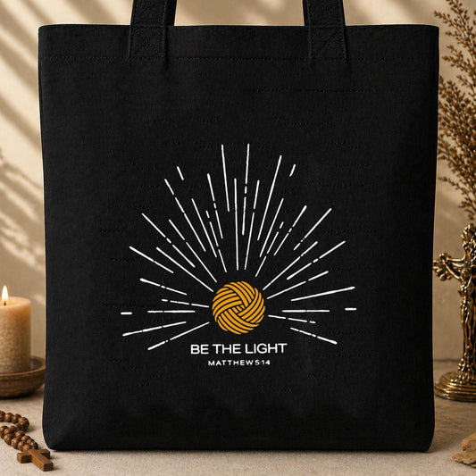 Be The Light Matthew 5.14 Yarn Tote Bag