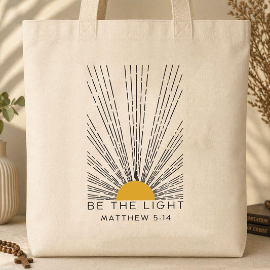 Be The Light Matthew 5.14 Tote Bag