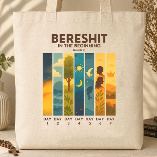 Bereshit In The Beginning Genesis 1.1 Tote Bag