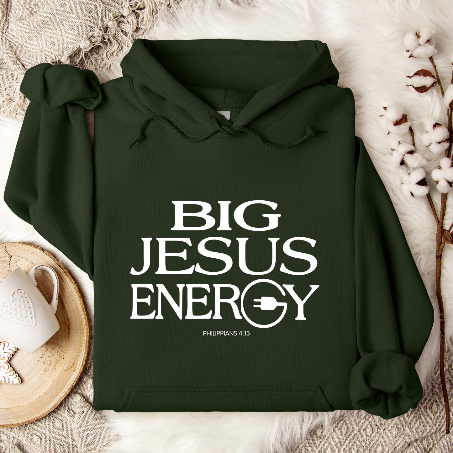 Big Jesus Energy Philippians 4.13 Hoodie