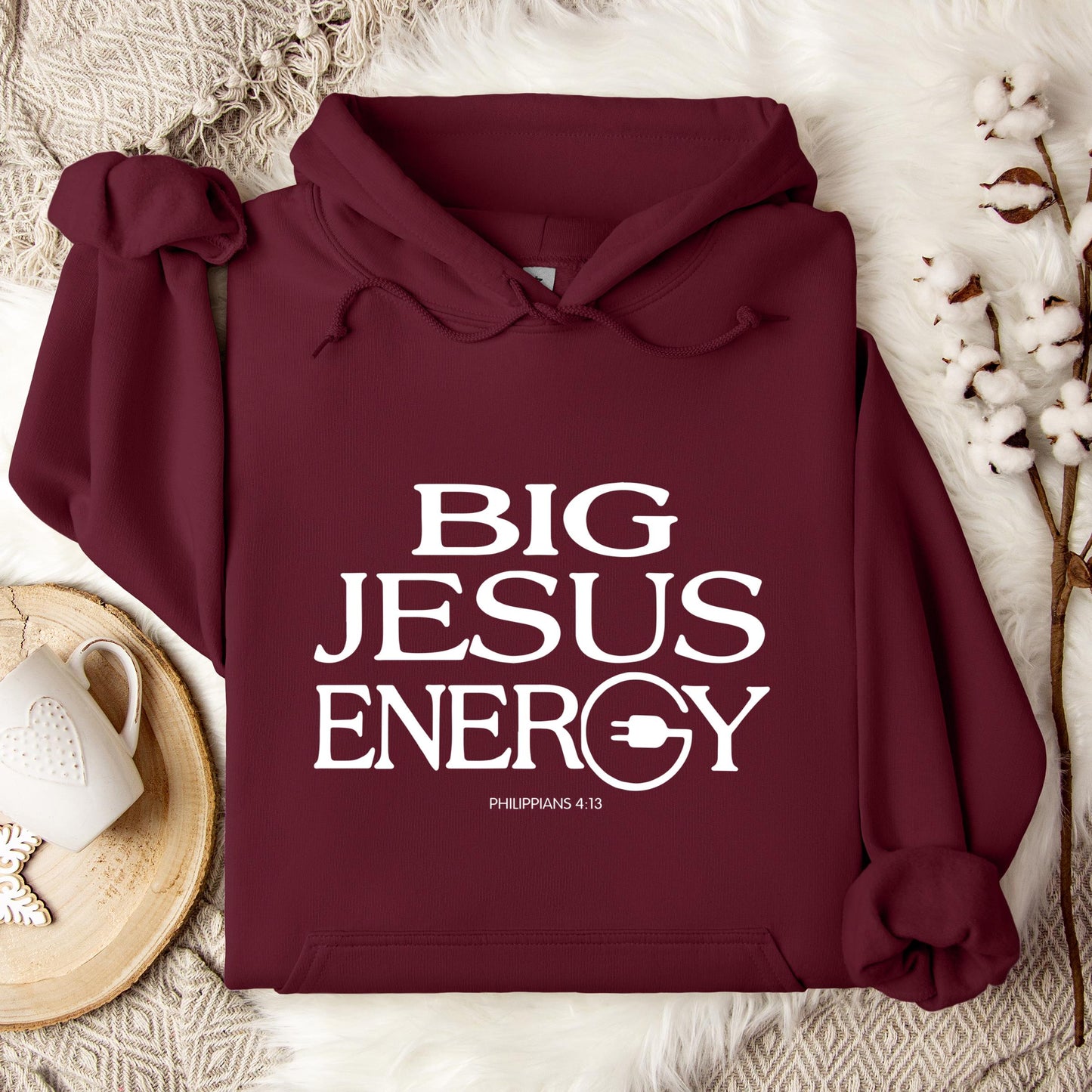 Big Jesus Energy Philippians 4.13 Hoodie