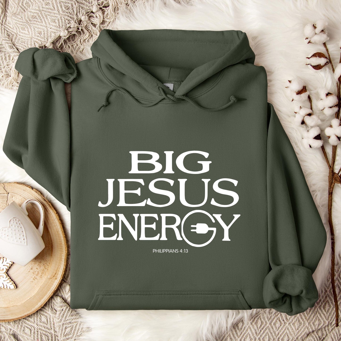 Big Jesus Energy Philippians 4.13 Hoodie