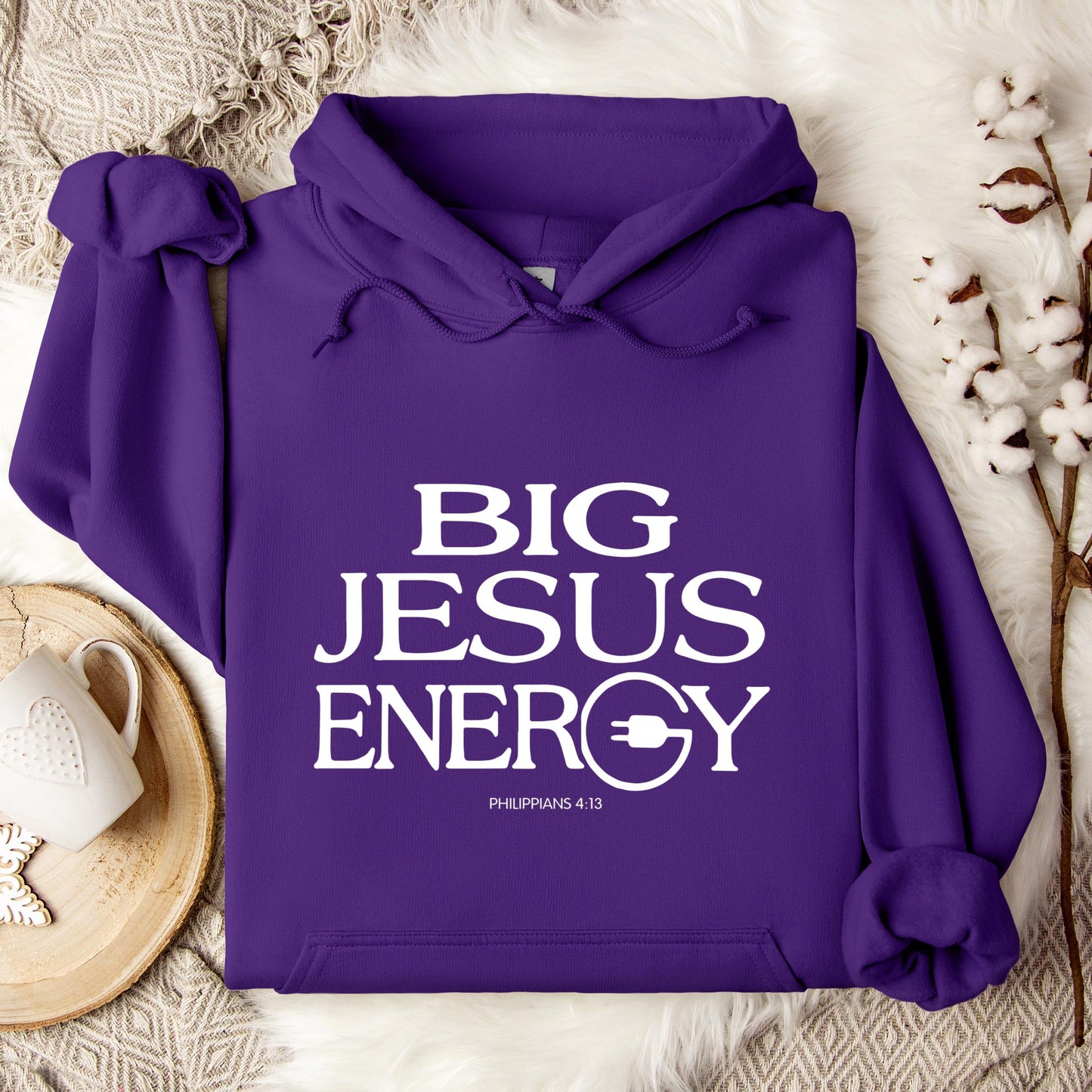 Big Jesus Energy Philippians 4.13 Hoodie