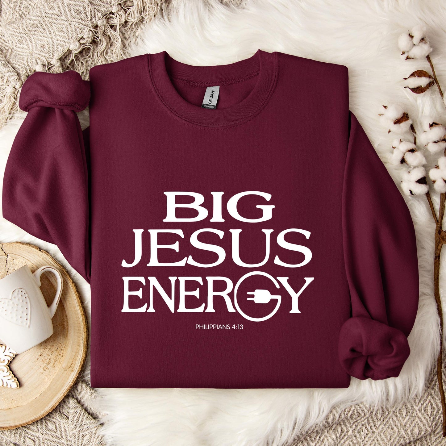 Big Jesus Energy Philippians 4.13 Sweatshirt