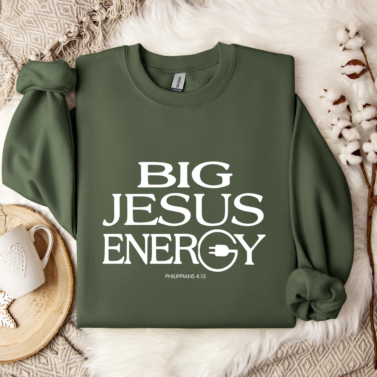 Big Jesus Energy Philippians 4.13 Sweatshirt