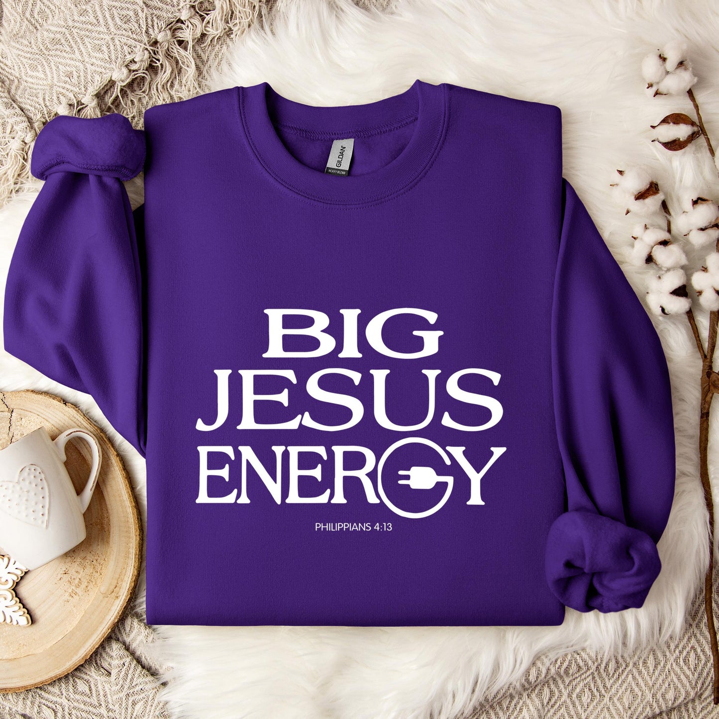 Big Jesus Energy Philippians 4.13 Sweatshirt