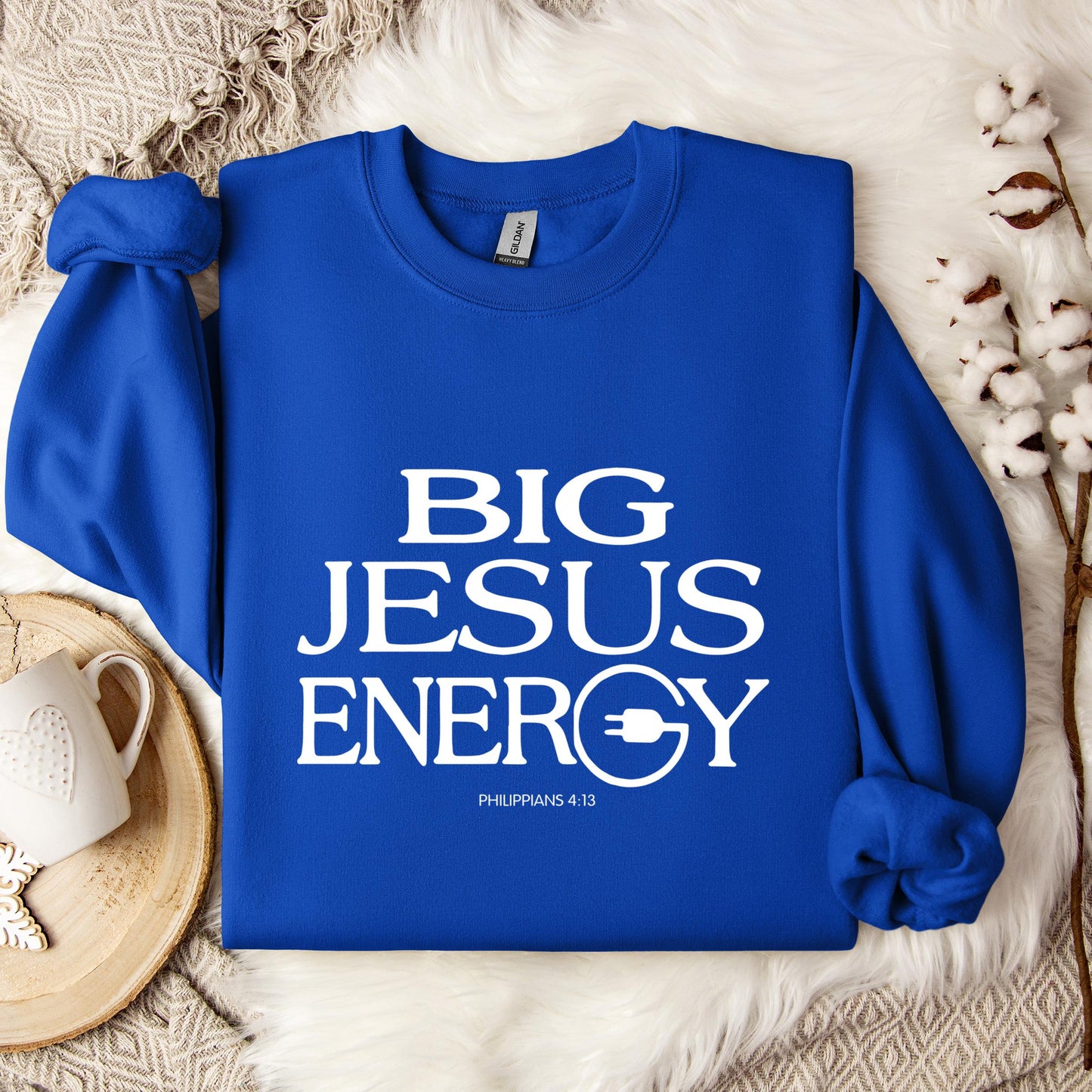 Big Jesus Energy Philippians 4.13 Sweatshirt